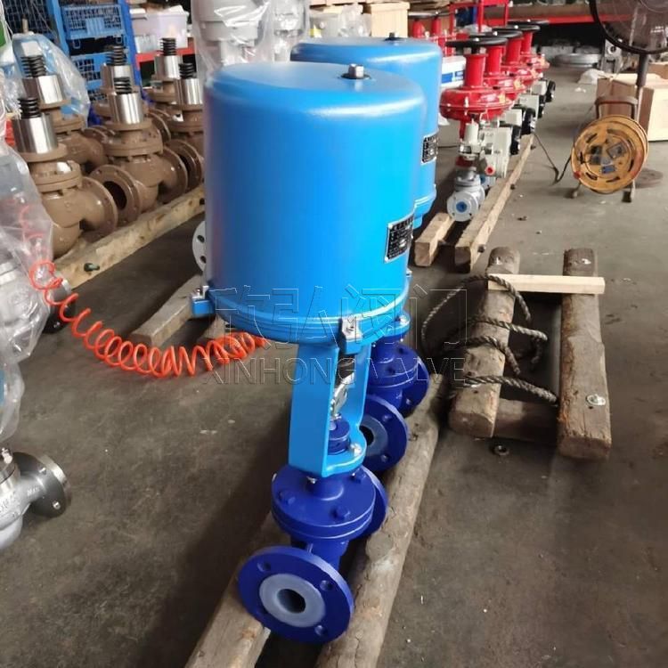 ZAZPF电动防爆衬氟调节阀 化工耐腐蚀耐酸碱阀 欣弘阀门