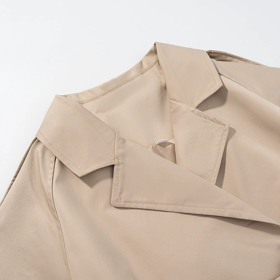 Модерн короткое цветное trench coat, оптовая продажа, европейский стиль, французский стиль, свободный силуэт, британский стиль