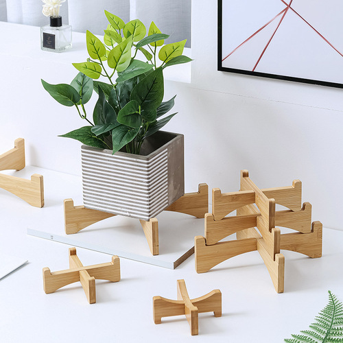 Nordic minimalist wooden planter with tray for large snake plants, orchids, succulents - creative modern personal plant pot