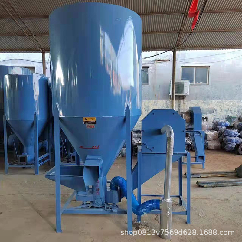doméstico 300kg 500kg 1000kg vertical sin polvo mezclador de alimentación pulverizador todo en uno cría alimentador
