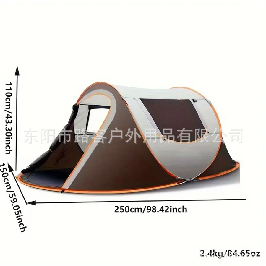 Acampar al aire libre tienda de lanzamiento de mano sin construcción tienda de apertura rápida tienda de viaje automática tienda de campaña impermeable tienda de barco transfronteriza al por mayor