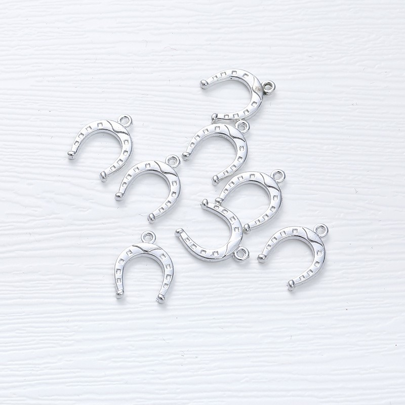 브라이트 실버 말굽 16x13mm
