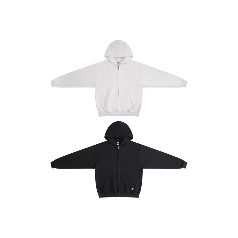 Kanye's Same Classic Russell Pure Color Fleece Heavy American High Street Waist Zipper Jacket Hooded Sweatshirt Trendy Kanye's Same Classic Russell Pure Color Fleece Heavy American High Street Waist Zipper Jacket Hooded Sweatshirt Trendy