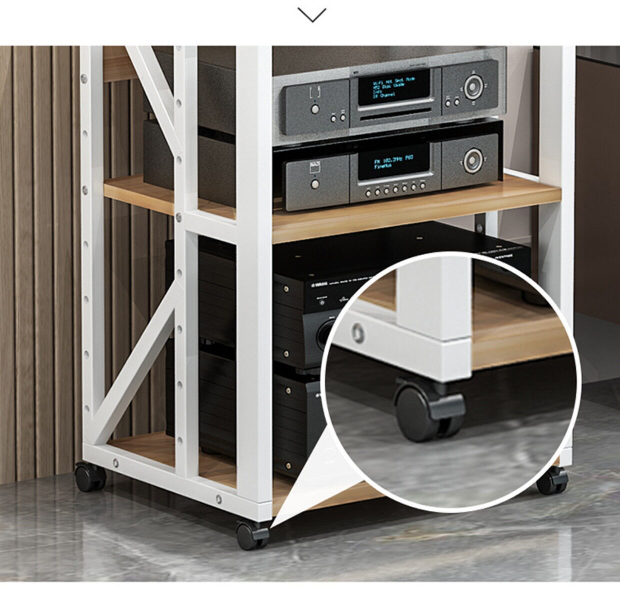 Multi-Layer Adjustable Amplifier Rack, Home Mobile Audio Cabinet, Amplifier Stand, Audio-Visual Equipment Speaker Stand