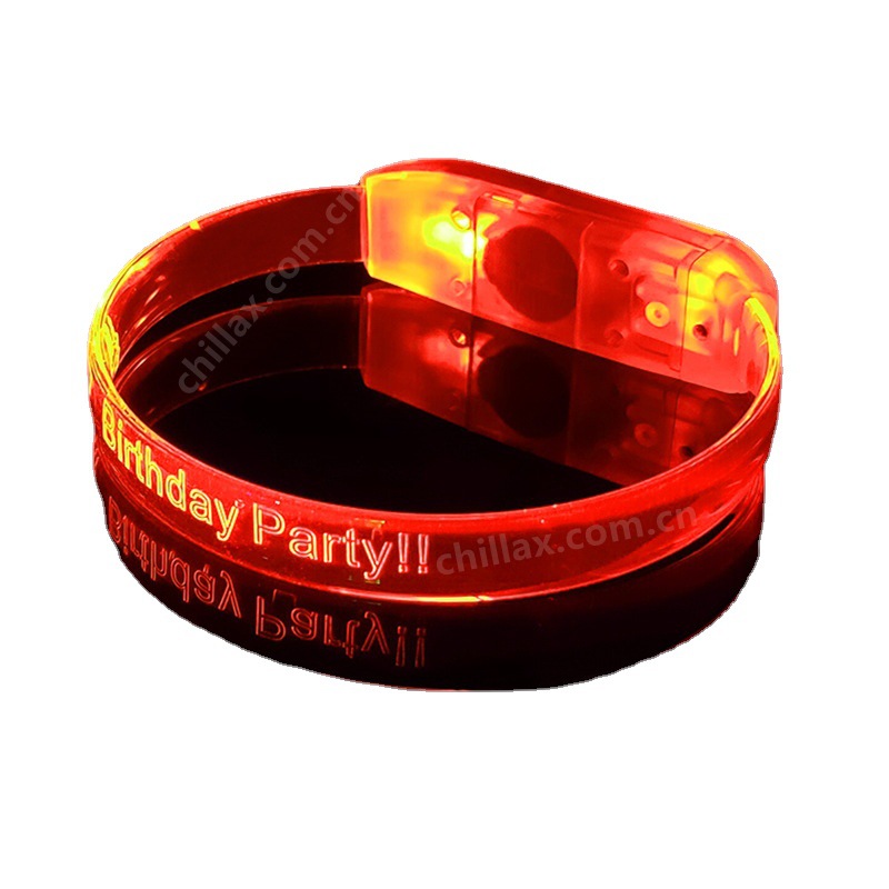 Deportes al aire libre LED pulsera luminosa al por mayor noche corriendo advertencia ayuda flash pulsera transparente pulsera luminosa juguete