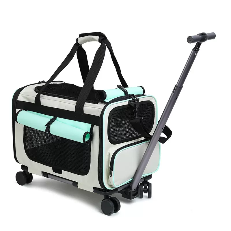 可折叠透气轻便猫包携带宠物外出拉杆包出行车载推车