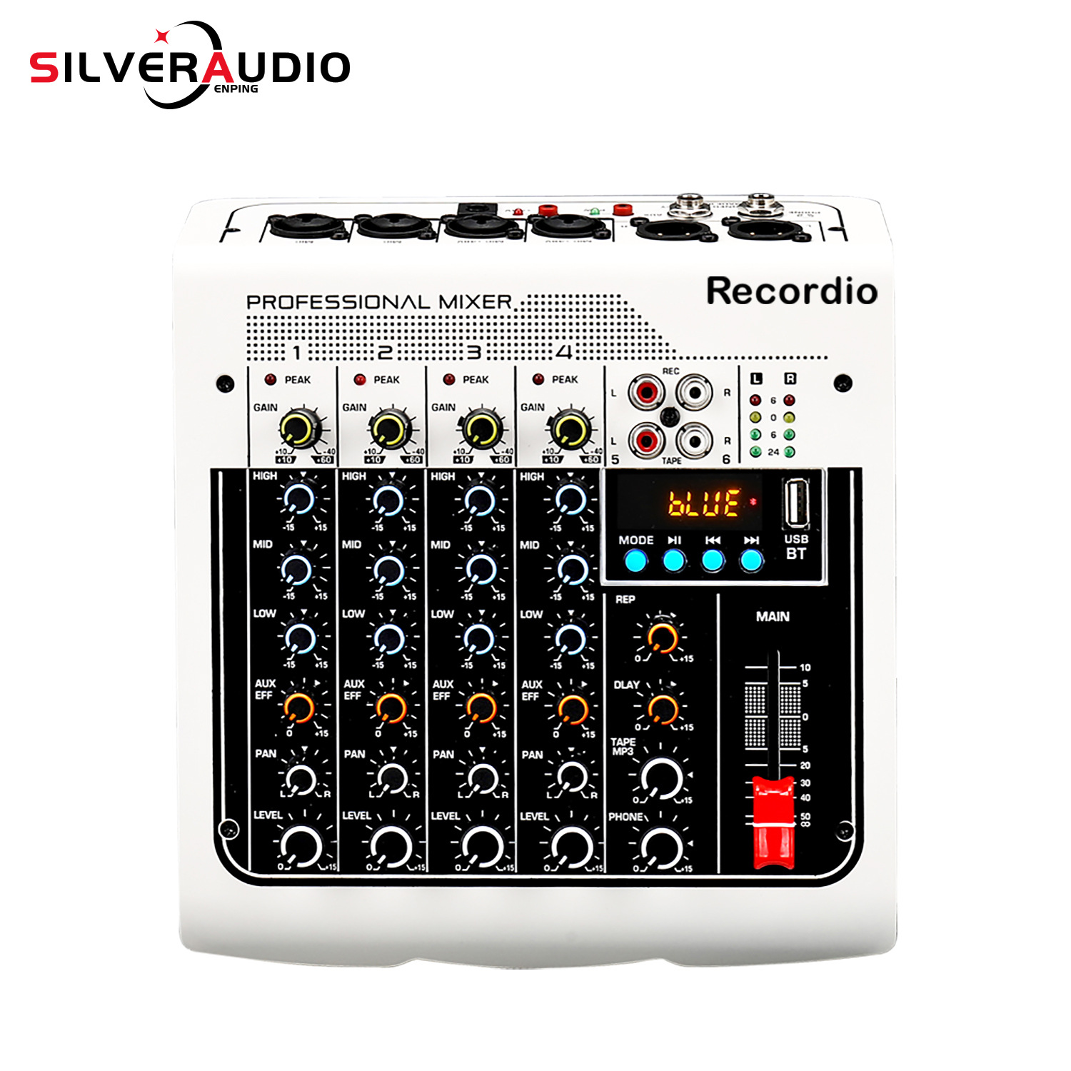 GAX-NJ6 跨境小型6路调音台 蓝牙USB带99种DSP舞台演出调音台设备