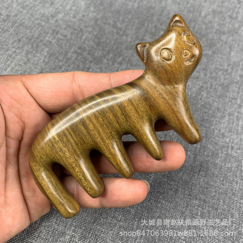 卸売り緑檀マッサージ櫛工芸木櫛頭経絡櫛紫檀多機能マッサージ櫛手作り檀木櫛|undefined