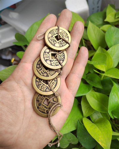 Brass thickened five emperors coin imitation ancient copper coins Qing dynasty ten emperors coin for door lintel threshold pressure doorframe replica copper coin