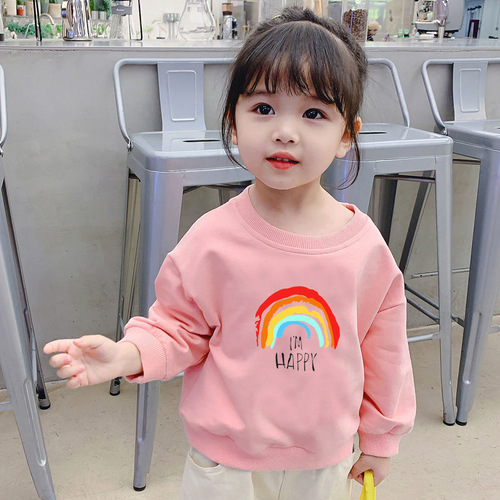 Children's sweatshirts new spring and autumn children's clothing tops men's and women's pullover clothing Korean style small and medium-sized long-sleeved trendy one-piece drop shipping