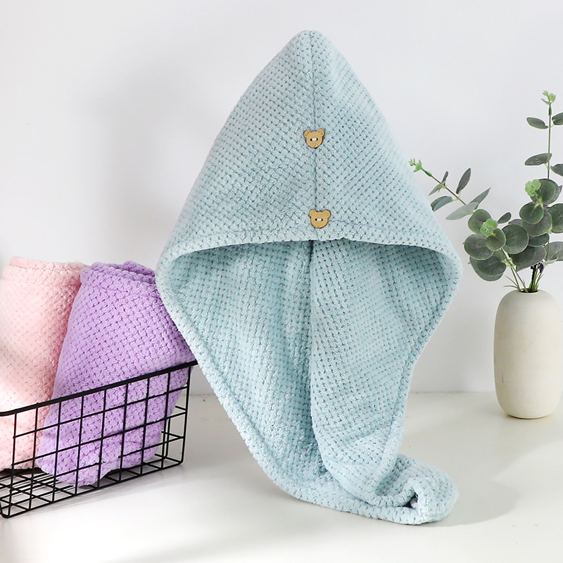 Princesa gorro de secado de cabello súper absorbente bolso de mujer pañuelo de cabeza Pelo Largo gorro de ducha champú de secado rápido Toalla de secado de cabello engrosada Toalla de pelo