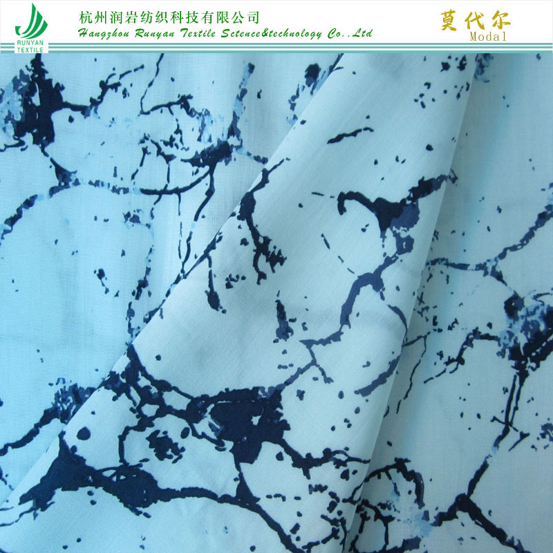 60*40梭织莫代尔斜纹印花面料 modal莫代尔印花面料106gsm