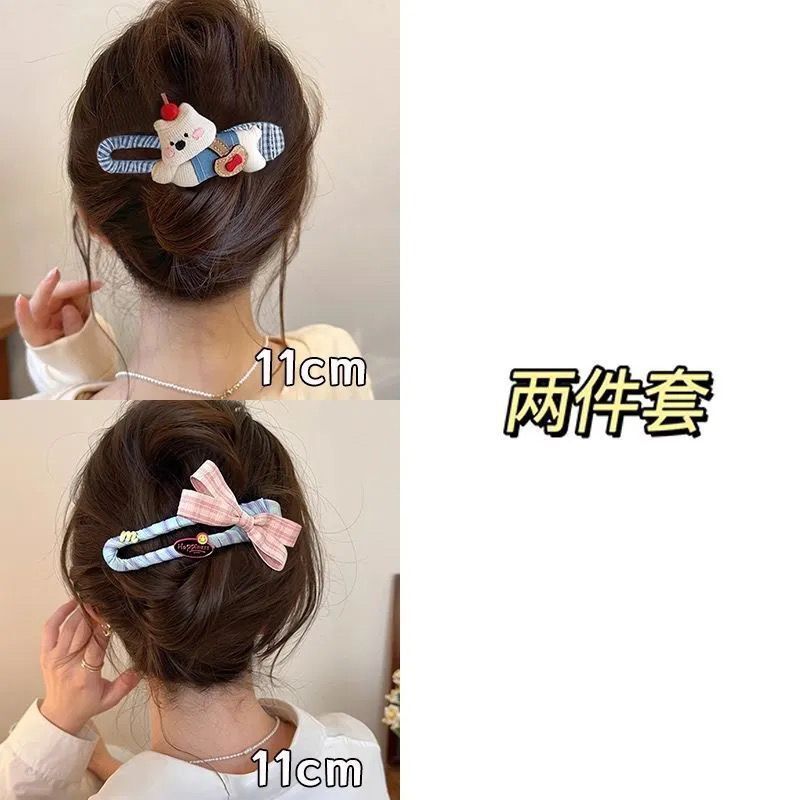 女性の後頭部用のかわいい犬のヘアピン 2025 新しいホットスタイルのハイエンドヘアピンカモノハシクリップ漫画の頭飾り|undefined