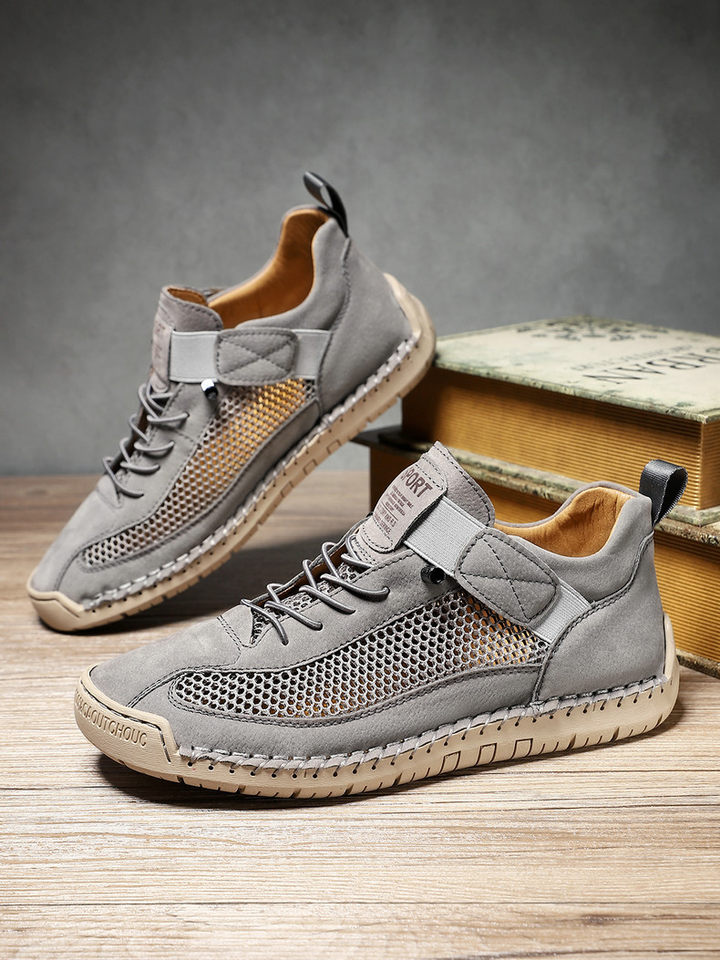 Giày thể thao lưới thoáng khí unisex form rộng phong cách năng động — 9889 màu kaki, 9889 màu trắng, 9889 màu xám, 9889 xanh da trời chi tiết 35