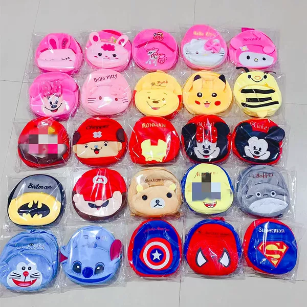Cross-Border Winter Children's Cartoon Plush Backpack Baby Kindergarten School Bag Little Girl Anime Doll Small Bag Supply Source