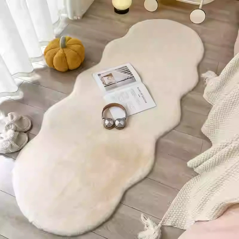 Qqz Nordic Light Luxury Ins Имитированный кроличий мех, спальня, побудочная простыня, плюшевый Bay Window Cushion, диванная подушка, чувство тепла