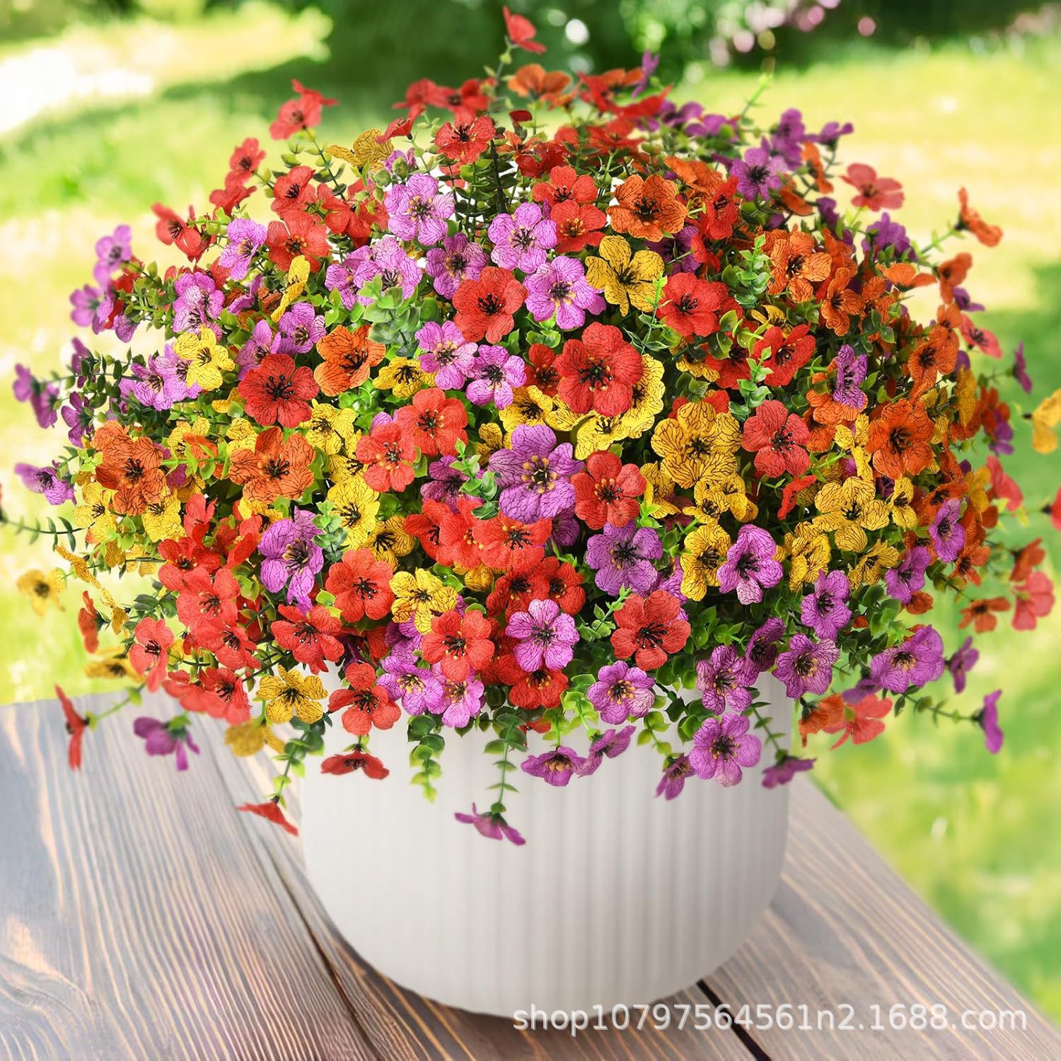 Artificial Flowers Eucalyptus Daisy Violet Flowers Artificial…