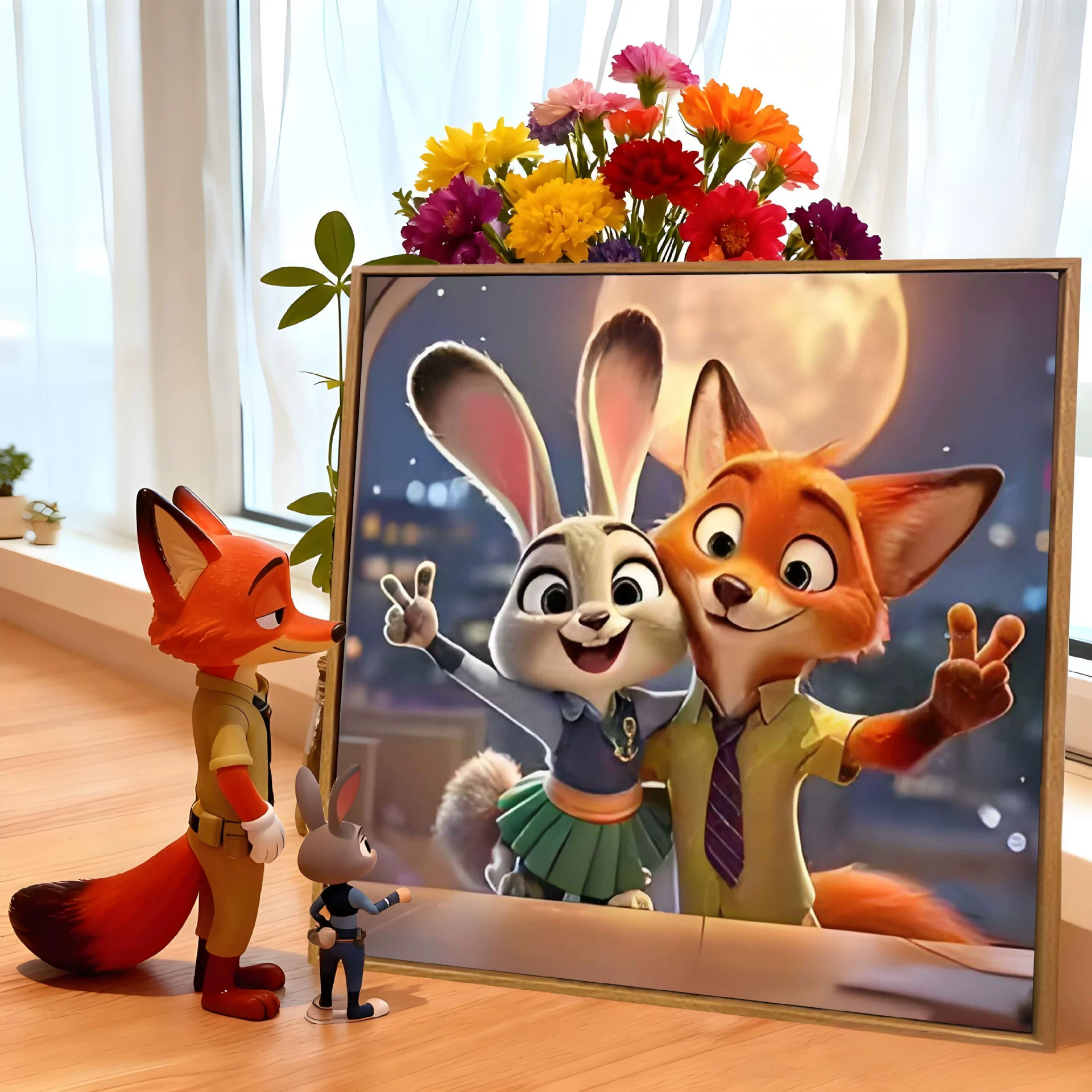 Алмазная вышивка Zootopia 20×20 см, набор DIY с полным заполнением, стразами, инструментами и пластиковой упаковкой