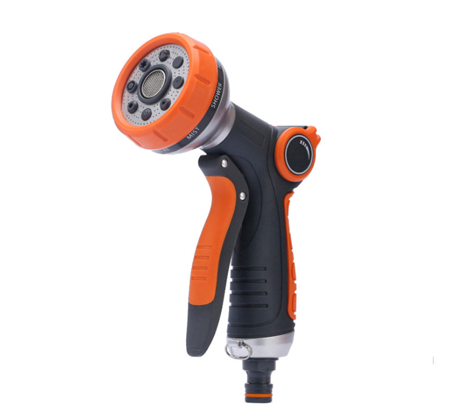 Snjue en stock 8 función pegamento recubierto traje de pistola de agua con válvula reguladora pistola de pulverización de agua transfronteriza Venta caliente lavado de coches traje de pistola de agua