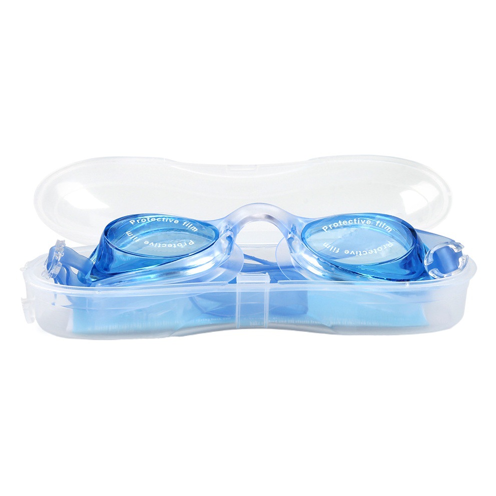 Factory Supply Swimming Goggles Earplugs Men and Women Adult Swimming Goggles Student Children Swimming Goggles Waterproof Black HD Glasses