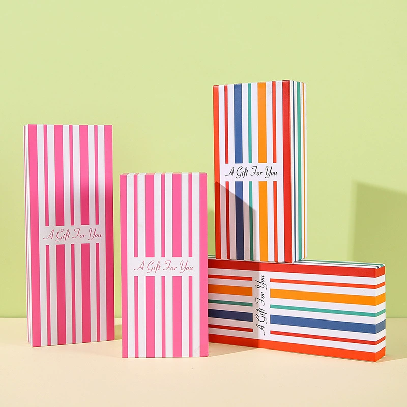 Трансграничная полоска цвета радуги носки упаковочная коробка 5 пар 7 пар носков крышка небо упаковочная коробка жесткая коробка пустая коробка на складе