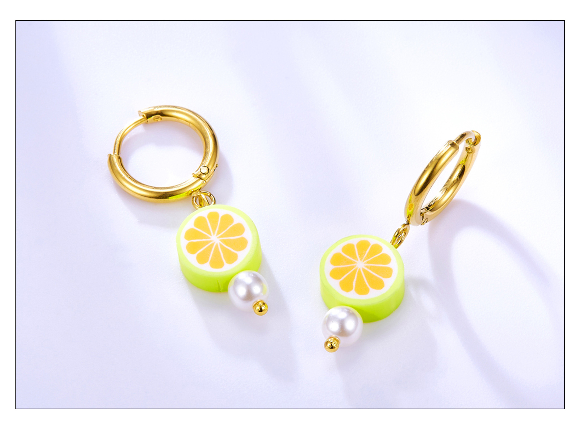 Sweet Smiley Face Stainless Steel Plating Drop Earrings 1 Pair