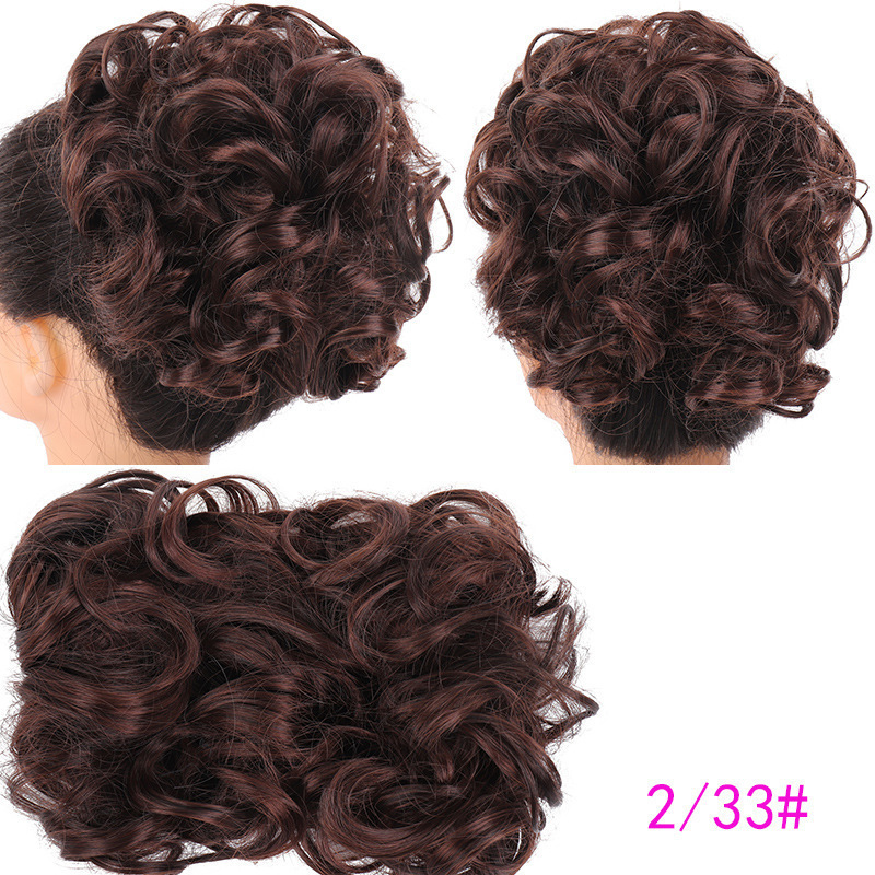 Coletero Postizo de Cabello Rizado de Fibra de Alta Temperatura con Aspecto Natural para Mujeres image 16