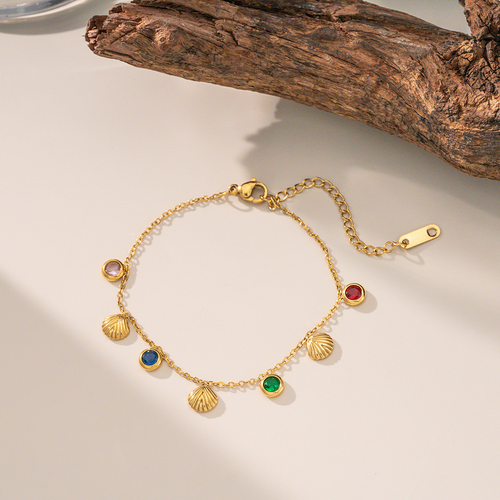 Pulsera de Acero de Titanio de Dongguan, Estilo Europeo y Americano, Diseño de Doble Cadena con Cuchillas, Exagerada, Hip-Hop, para Otoño e Invierno, No se Destiñe, para Mujer