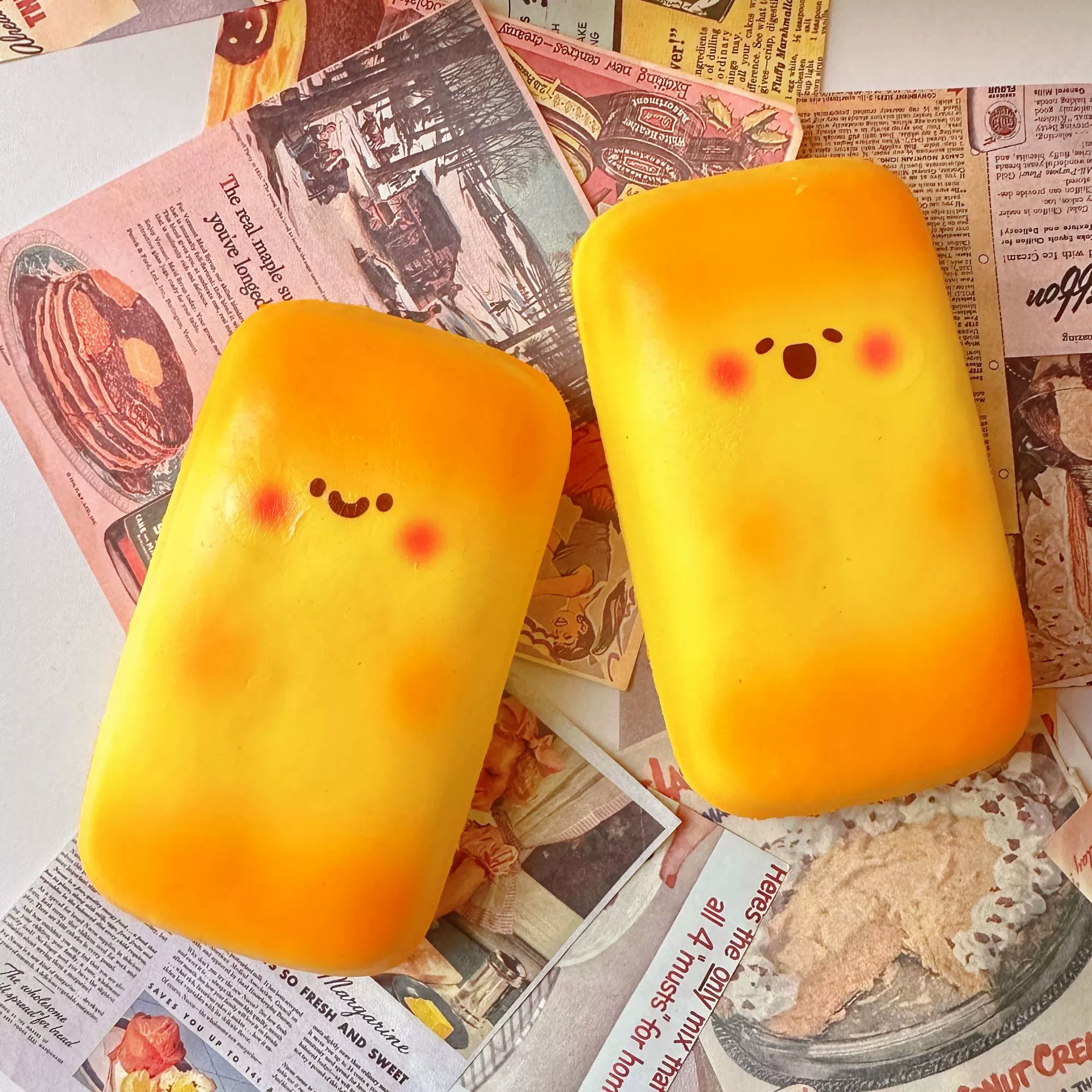 Игрушка squish «хлеб/тост» мягкий сквиши, медленное восстановление, экокожа, антистресс