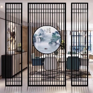 Stainless Steel Screen Partition Living Room Hotel Restaurant Lobby Office Iron New Chinese Style Door-to-Door Grille
