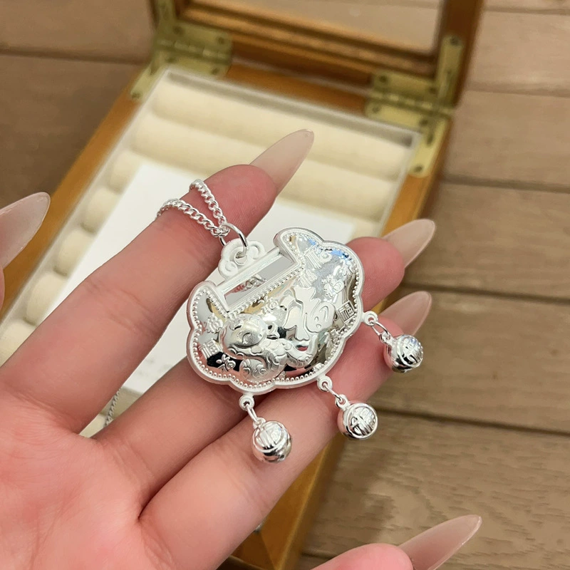 Дет bracelet из серебра, серебряная замок, серебро 999 образец, longevity замок, детское серебро