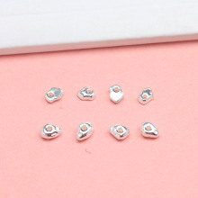 S925纯银不规则碎银子隔珠垫片配件DIY串珠手链项链材料隔片散珠