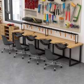 首饰 工作台金工桌8人实木打金桌操作台珠宝金银加工桌4人