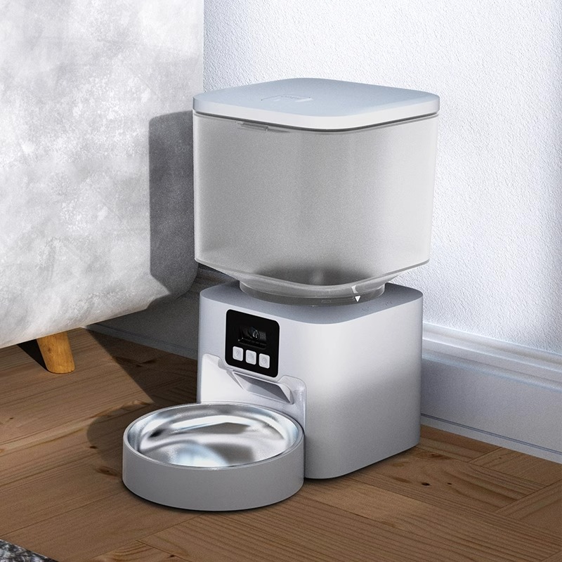 Cubo de Rubik Alimentador inteligente para mascotas Alimentador automático para gatos Tiempo de comida para gatos Aplicación inteligente cuantitativa Cuenco para gatos Cuenco para perros