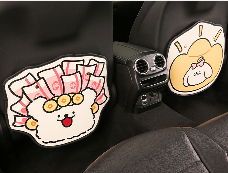 Cartoon Anti-Kick Pad for Car Seats, Anti-Dirt Pad, Anti-Kick Pad for Back Seat