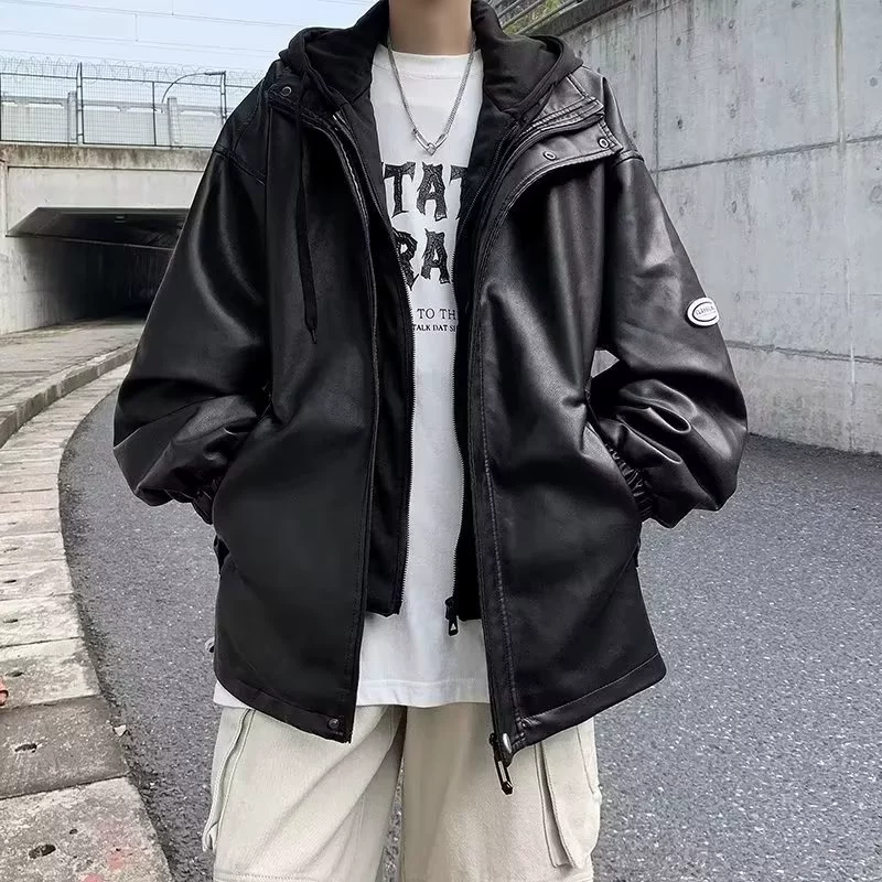 Демисезонный комплект с капюшоном, куртка для отдыха, oversize
