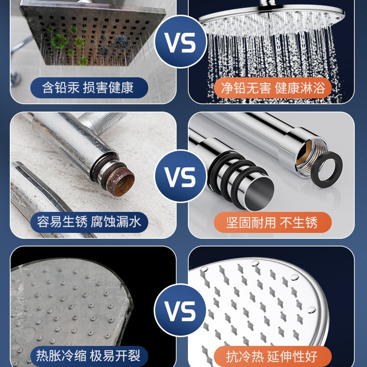 304 cabeza de ducha de acero inoxidable traje de temperatura constante boquilla de ducha sobrealimentado baño hogar Baño baño grifo