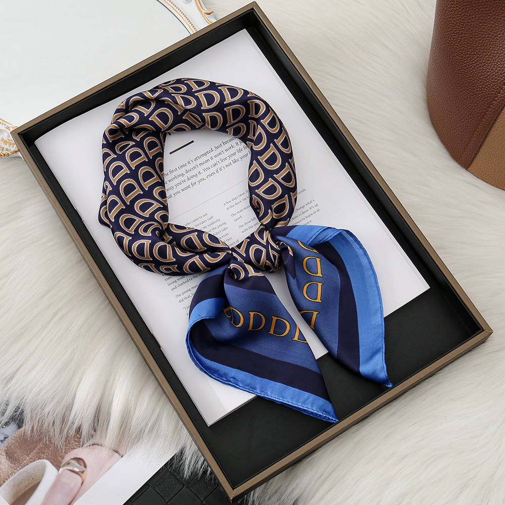 Moda de alta calidad, bufandas de seda femeninas versátiles, nuevos bufandas cuadradas de seda, decoración profesional de impresión coreana, bufandas de cuello