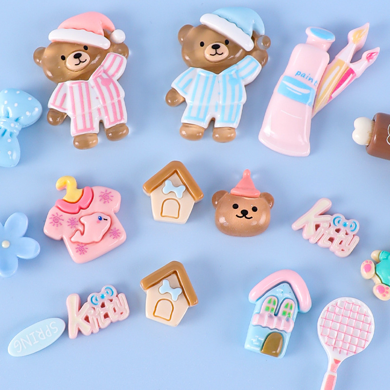 Hot-Selling Dog Glasses, Bear Resin Accessories, DIY Hair Clips, Hair Ties, Phone Cases, Water Cup Decorations, and Clogs