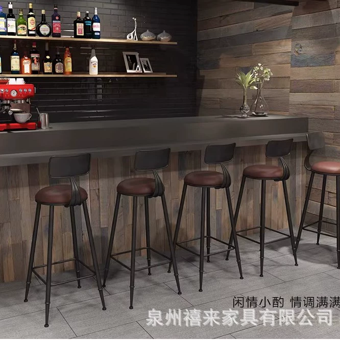 Барный стул из массива дерева, высокий табурет, барный стул для дома, высокий стул со спинкой, высокий табурет, железный барный стул, высокий стол и стул для стойки регистрации