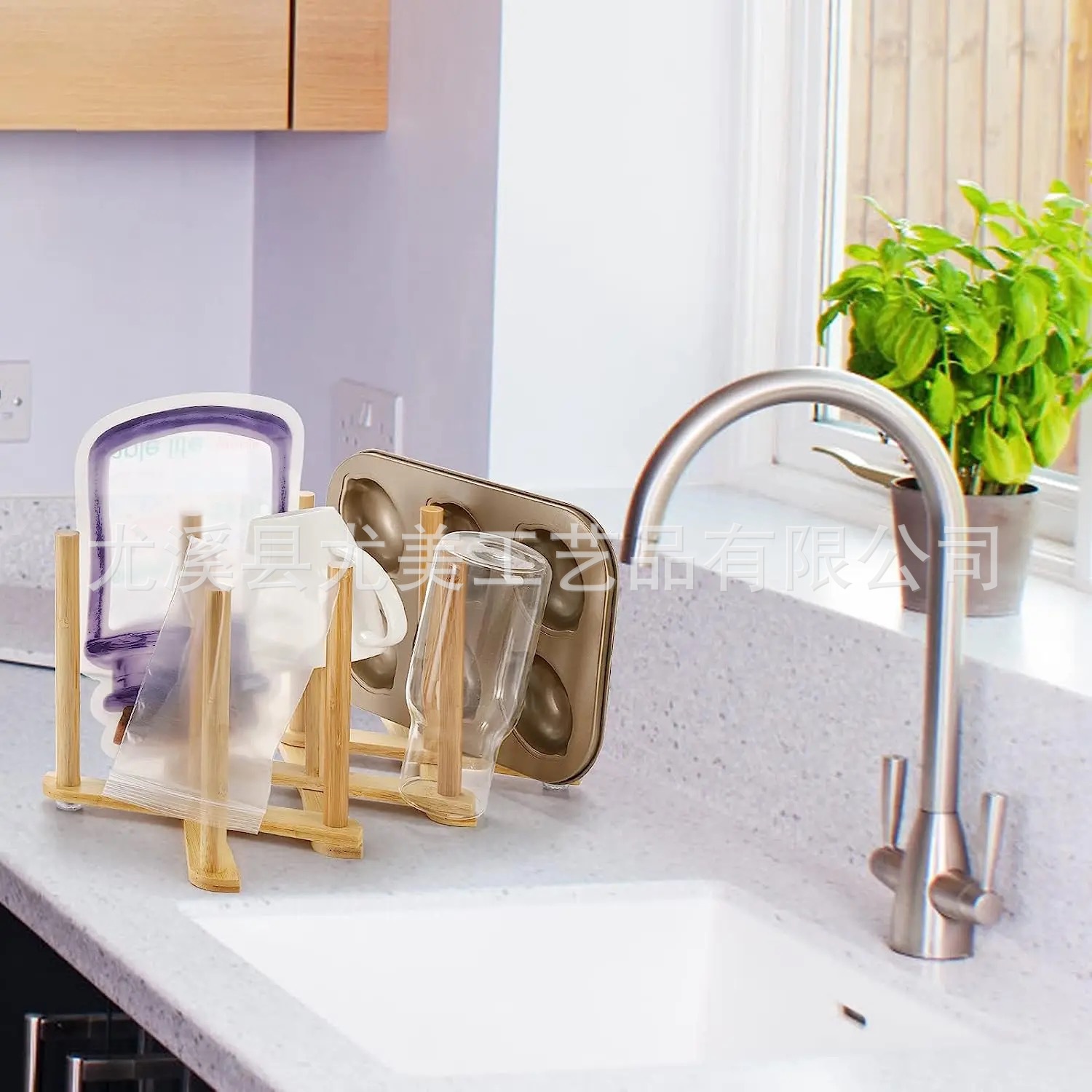 Cocina plato drenaje estante bambú plato estante