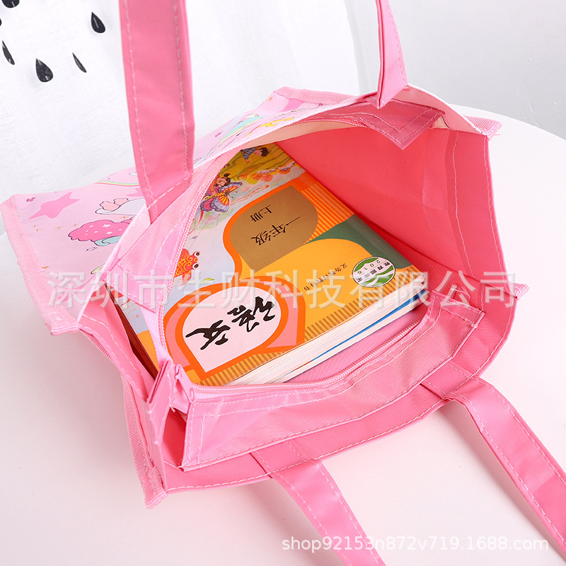 Bolsa de maquillaje impresa de tela Oxford de doble capa Bolsa DE ARTE lindo estudiante de dibujos animados portátil