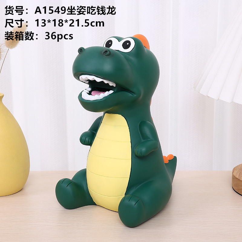 Gran creativo lindo dinosaurio de dibujos animados alcancía vinilo Tyrannosaurus alcancía Regalo de Cumpleaños de los niños