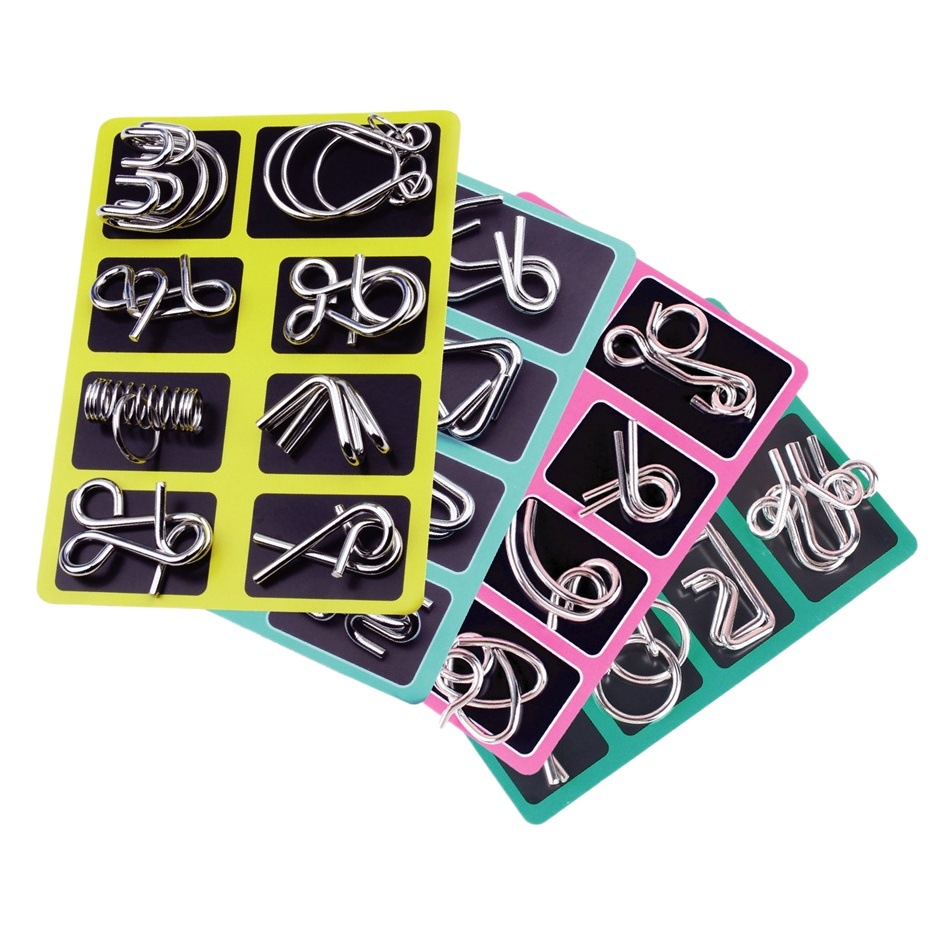 Popular en línea de la celebridad rompecabezas de nueve cadenas cerebro quema de regalo para niños adultos desbloquear inteligencia juguetes inteligencia hebilla traje al por mayor