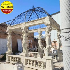 石の彫刻のパビリオン、大きな庭のディスプレイ、ヨーロッパの大理石の石のパビリオンの彫刻の装飾品、石の彫刻のパビリオンの彫刻を供給します。