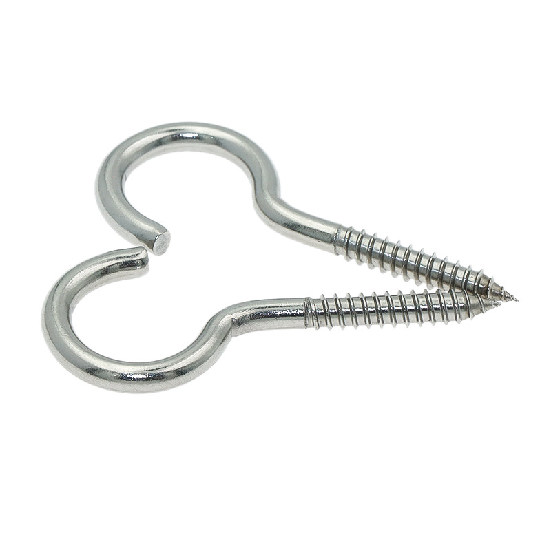 镀锌自攻羊眼螺钉开口灯钩不锈钢闭口羊眼圈螺丝挂钩螺丝羊角钉