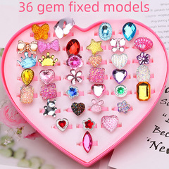 Children's Ring: Adorable Princess Design for Little Girls—Featuring Imitation Diamonds, Elsa Cartoon Motif, and Sparkling Gemstones—Perfect as a Cute Gift for Kindergarten Kids