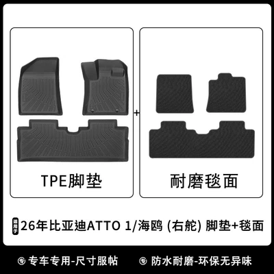 Suitable for 26-Year-Old Byd Atto Universal Foot Pad - 26-years-atto-1seagull-right-hand-drive-floor-mats-carpet