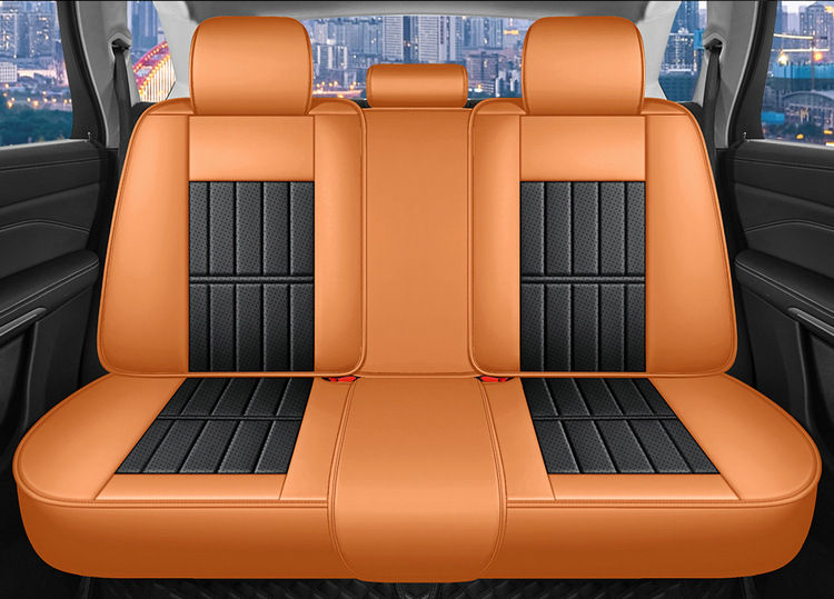 Full-Coverage Car Seat Cover, Universal for All Seasons, Perforated and Breathable, Special for Summer, Wear-Resistant, High-End Business Seat Cushion