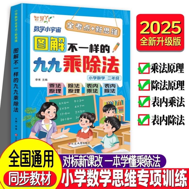 [Grades 1-3] Illustrated Explanations of Different Multiplication and Division Formulas, Special Training in Elementary School Math Thinking